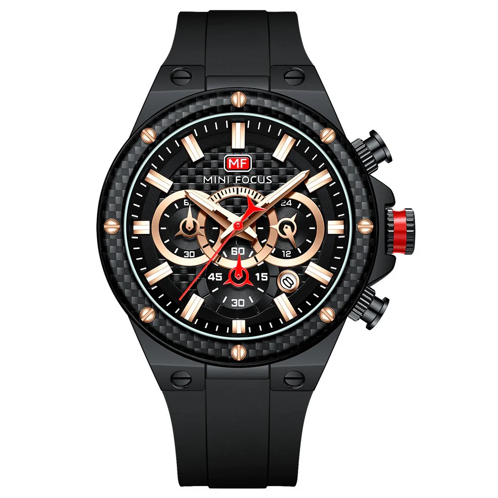 Mini Focus Multifunctional Chronograph Sport watch For Men 0468 - Image 2
