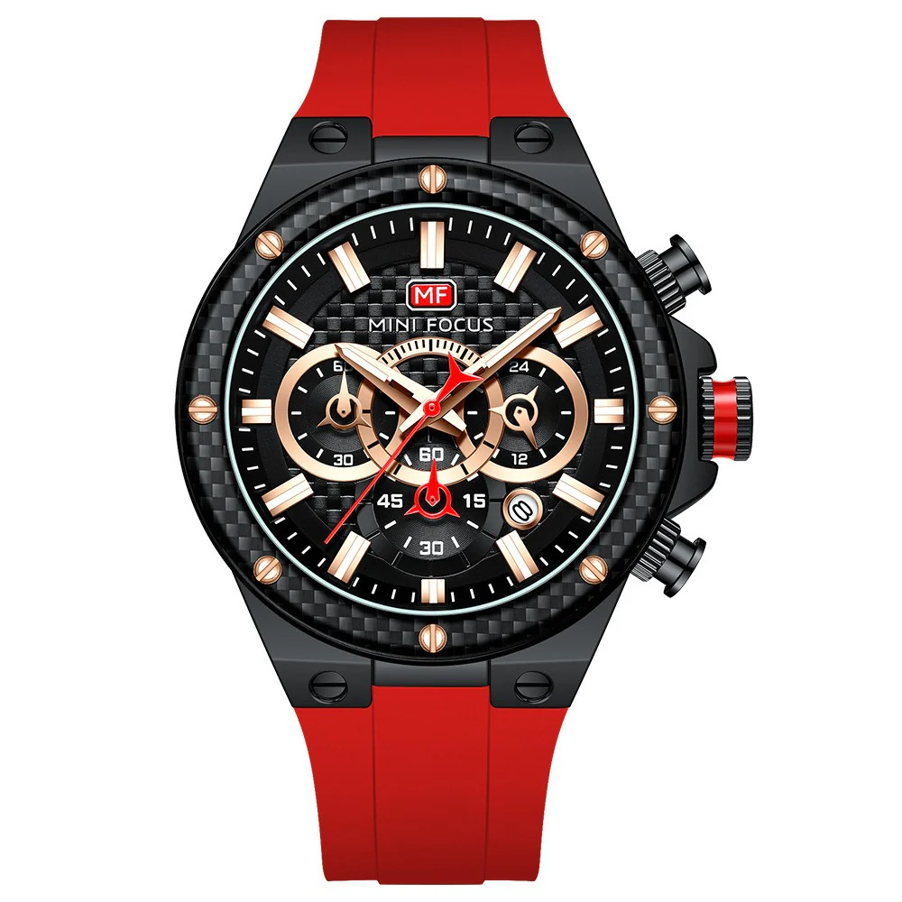 Mini Focus Multifunctional Chronograph Sport watch For Men 0468 - Image 3