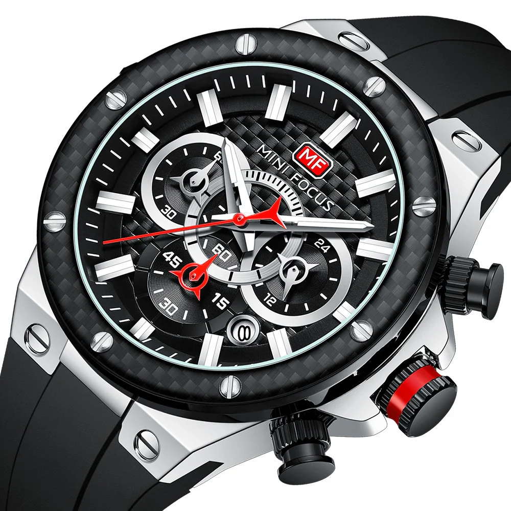Mini Focus Multifunctional Chronograph Sport watch For Men 0468 - Image 5