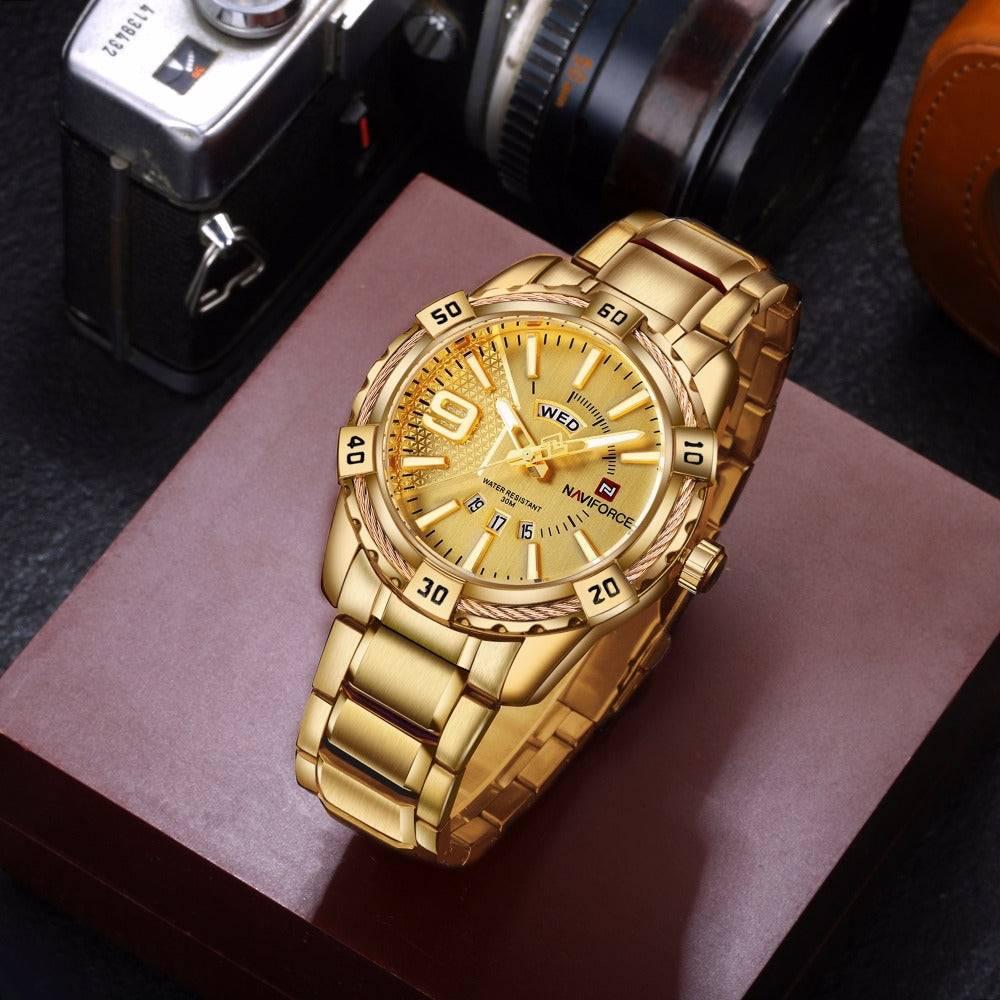 Naviforce Quartz Luxury Steel Watch For Men 9117 - Image 14