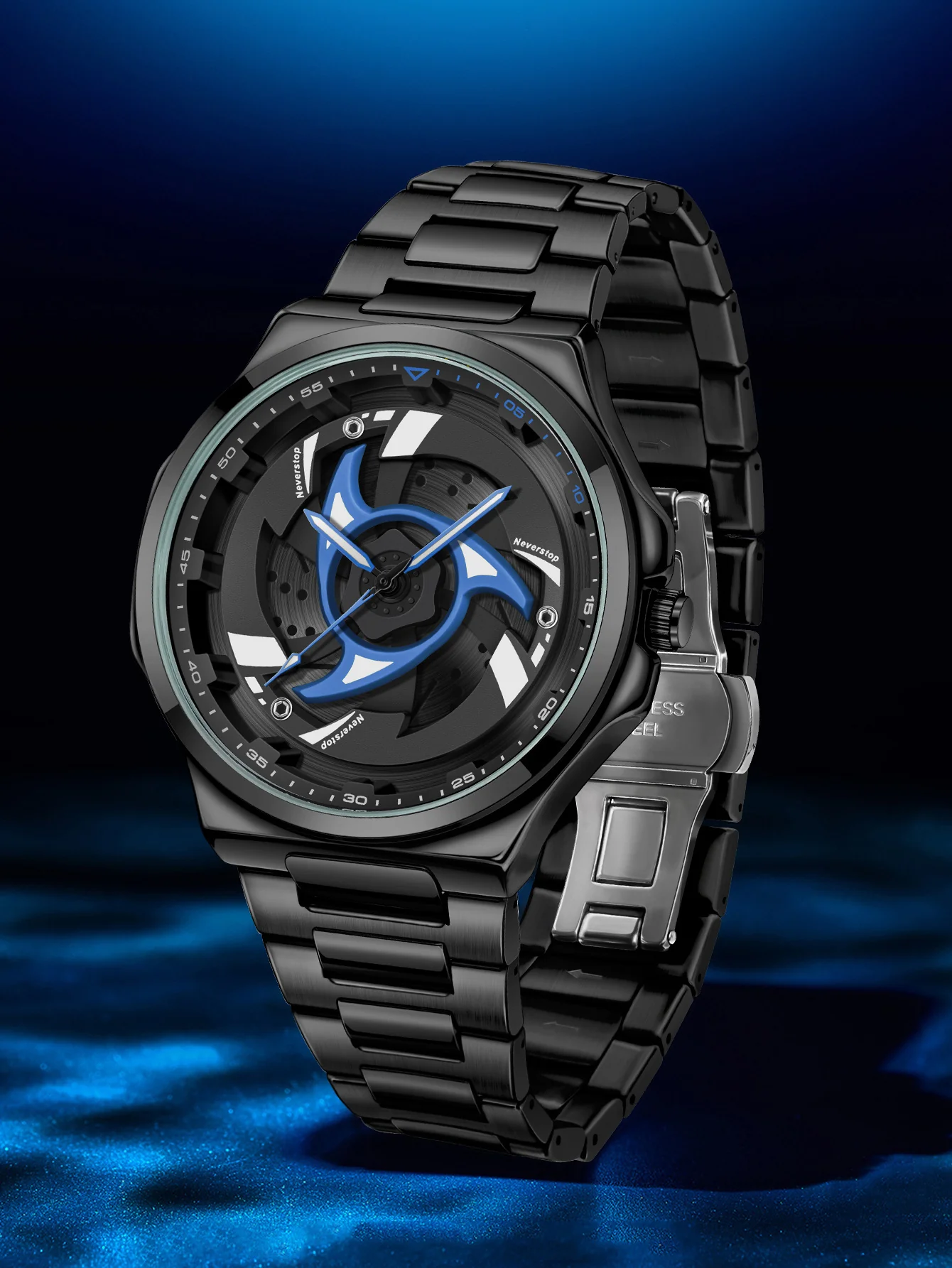 Neverstop 946 Rotating Bezel Dial Quartz Watch With A Sporty Design For Men - Image 3