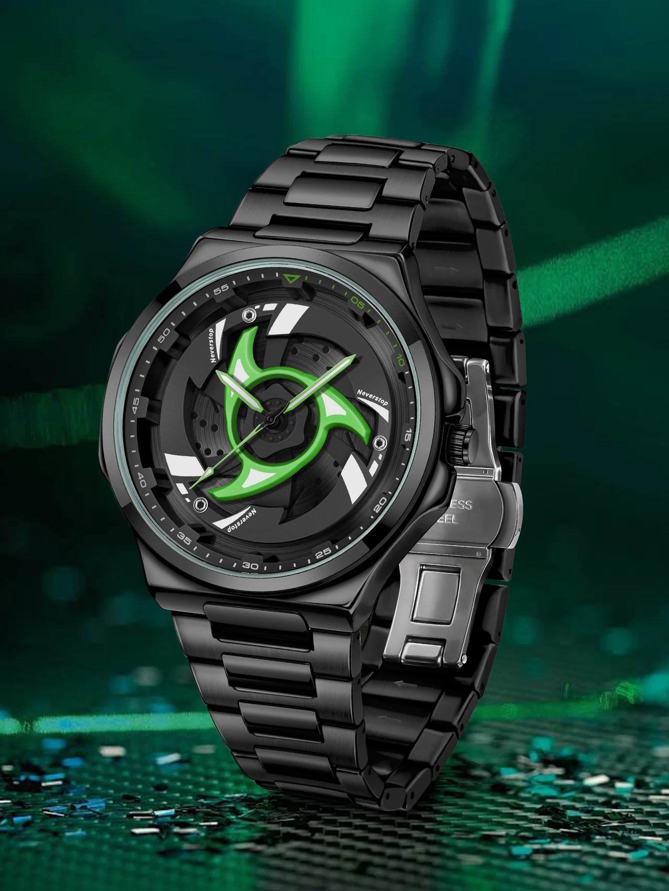 Neverstop 946 Rotating Bezel Dial Quartz Watch With A Sporty Design For Men - Image 4