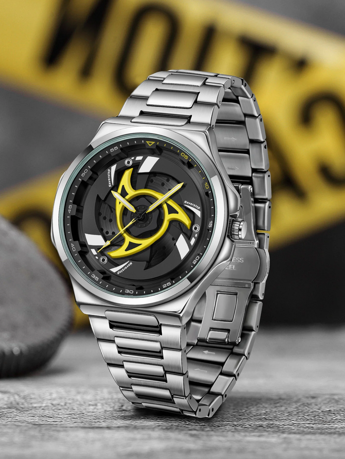 Neverstop 946 Rotating Bezel Dial Quartz Watch With A Sporty Design For Men - Image 6