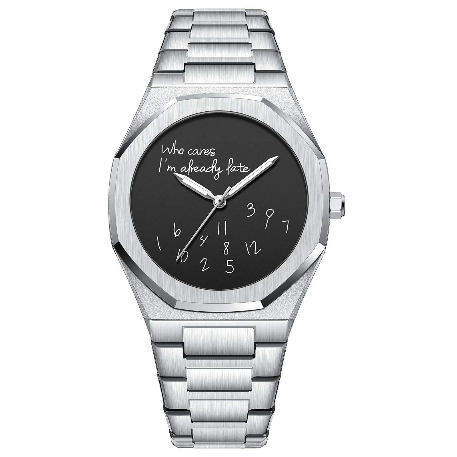 New Trend Luminous dial Simple Trend Octagonal Steel Watch for Men - Image 4