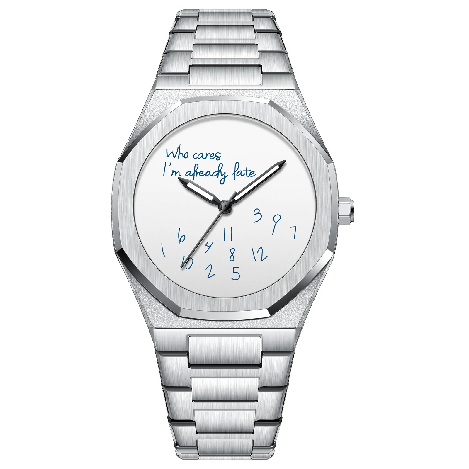 New Trend Luminous dial Simple Trend Octagonal Steel Watch for Men - Image 7