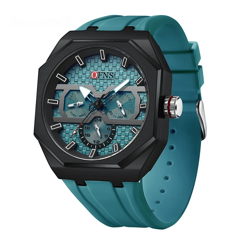 OFNS Three Eyes Six Needles Fashion Waterproof Quartz Watch For Men 8023 - Image 7