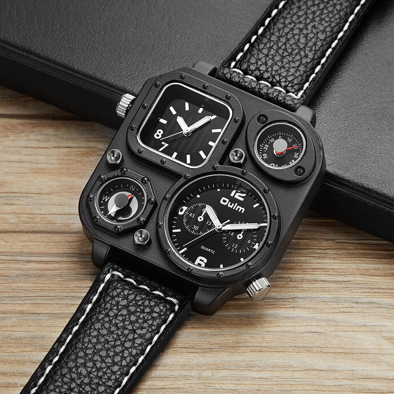 OULM 1169 Oversize Square Watch two time quartz watch for Men - Image 2