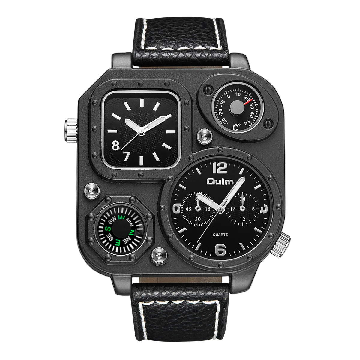 OULM 1169 Oversize Square Watch two time quartz watch for Men - Image 6