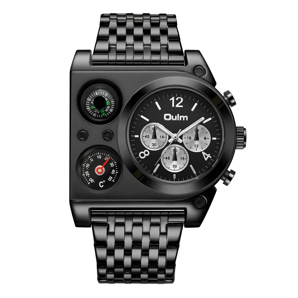 OULM Compass and Temperature Display Quartz Men's Wristwatch - Image 4