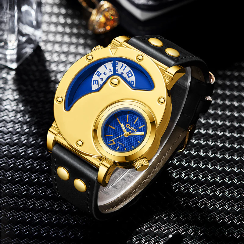 Oulm Multi-functional Exaggerated Dial Quartz Watch For Men - Image 6