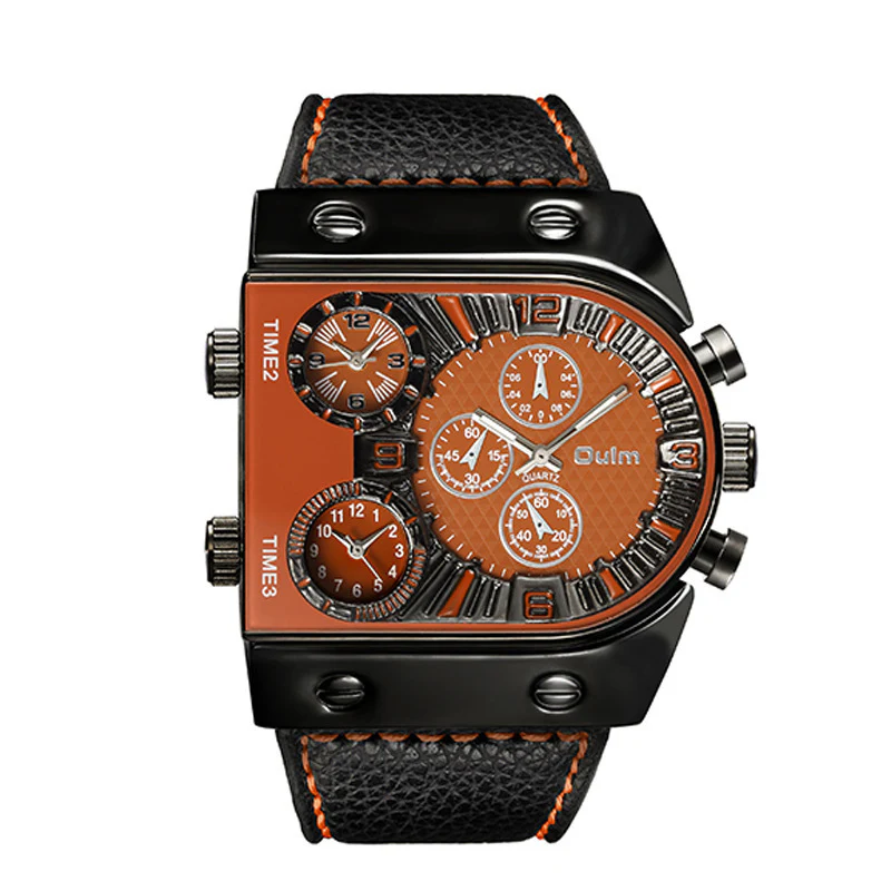 Oulm U Shape Quartz Multifunction Watch For Men 9315 - Image 10