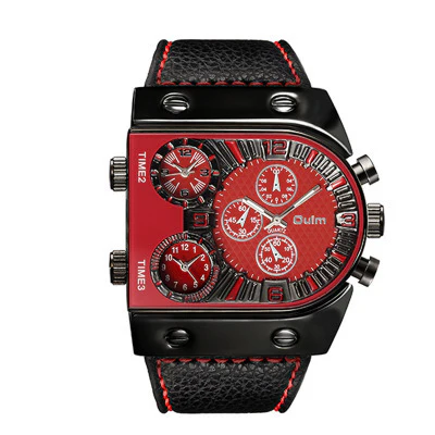 Oulm U Shape Quartz Multifunction Watch For Men 9315 - Image 11