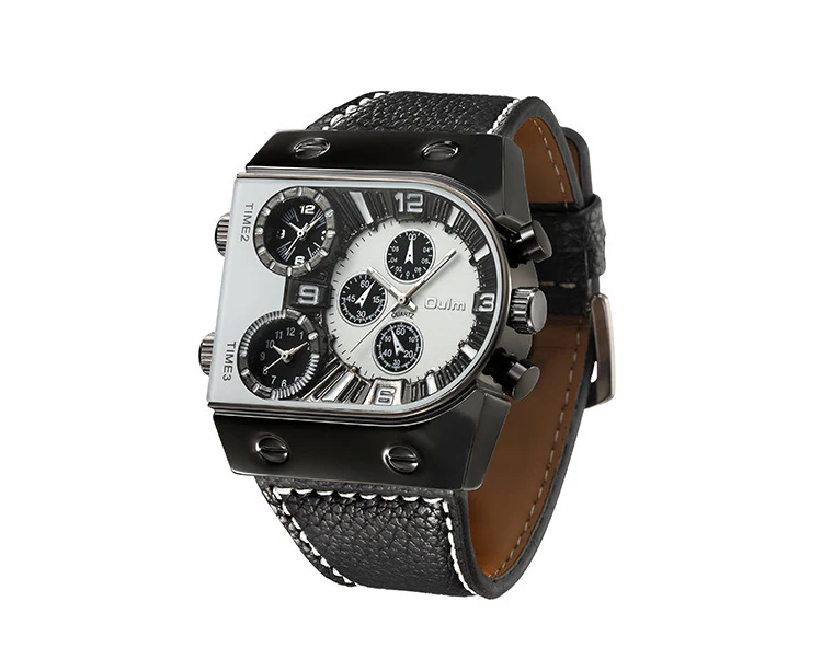 Oulm U Shape Quartz Multifunction Watch For Men 9315 - Image 12