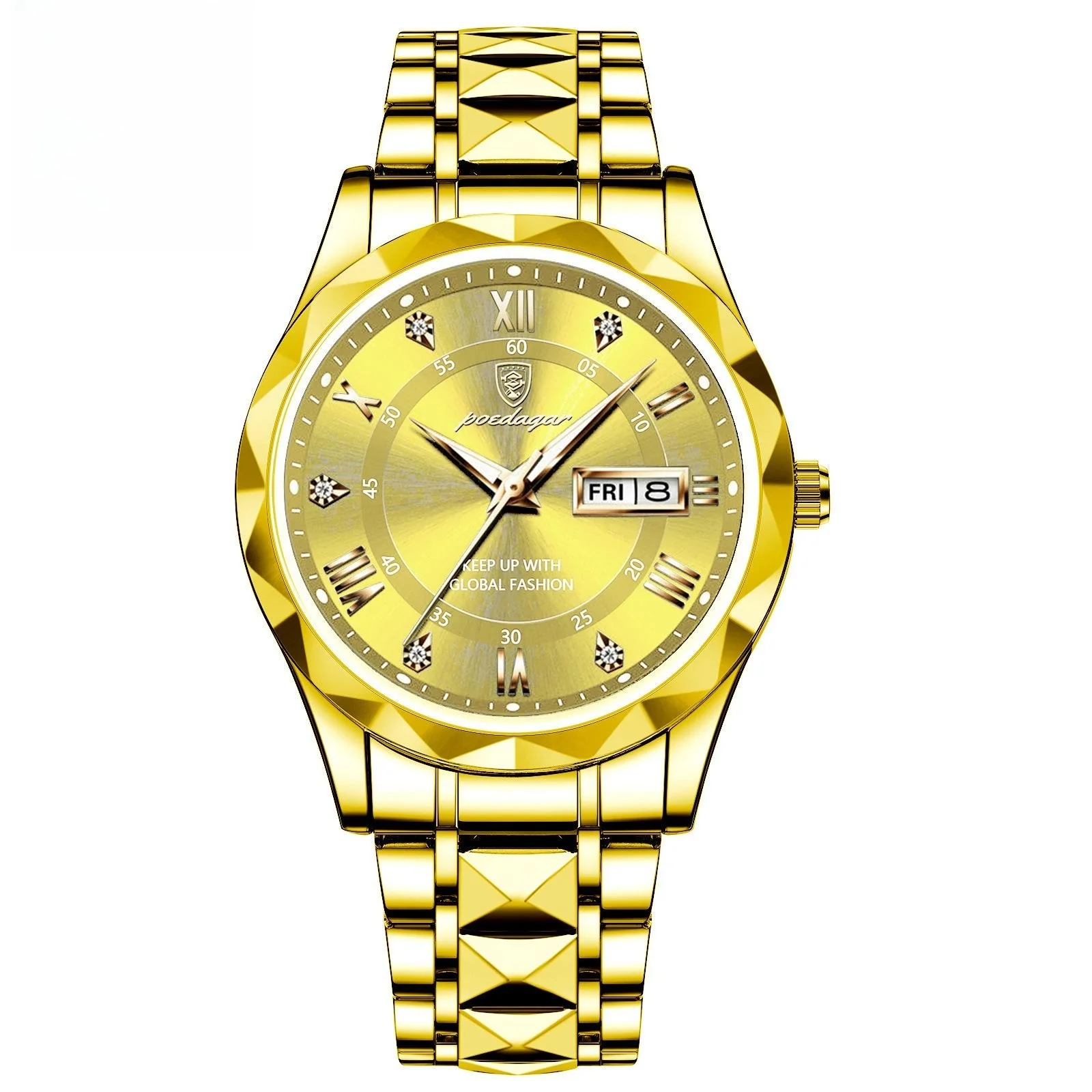 POEDAGAR 615 Day & Date Quartz watch For Men - Image 10