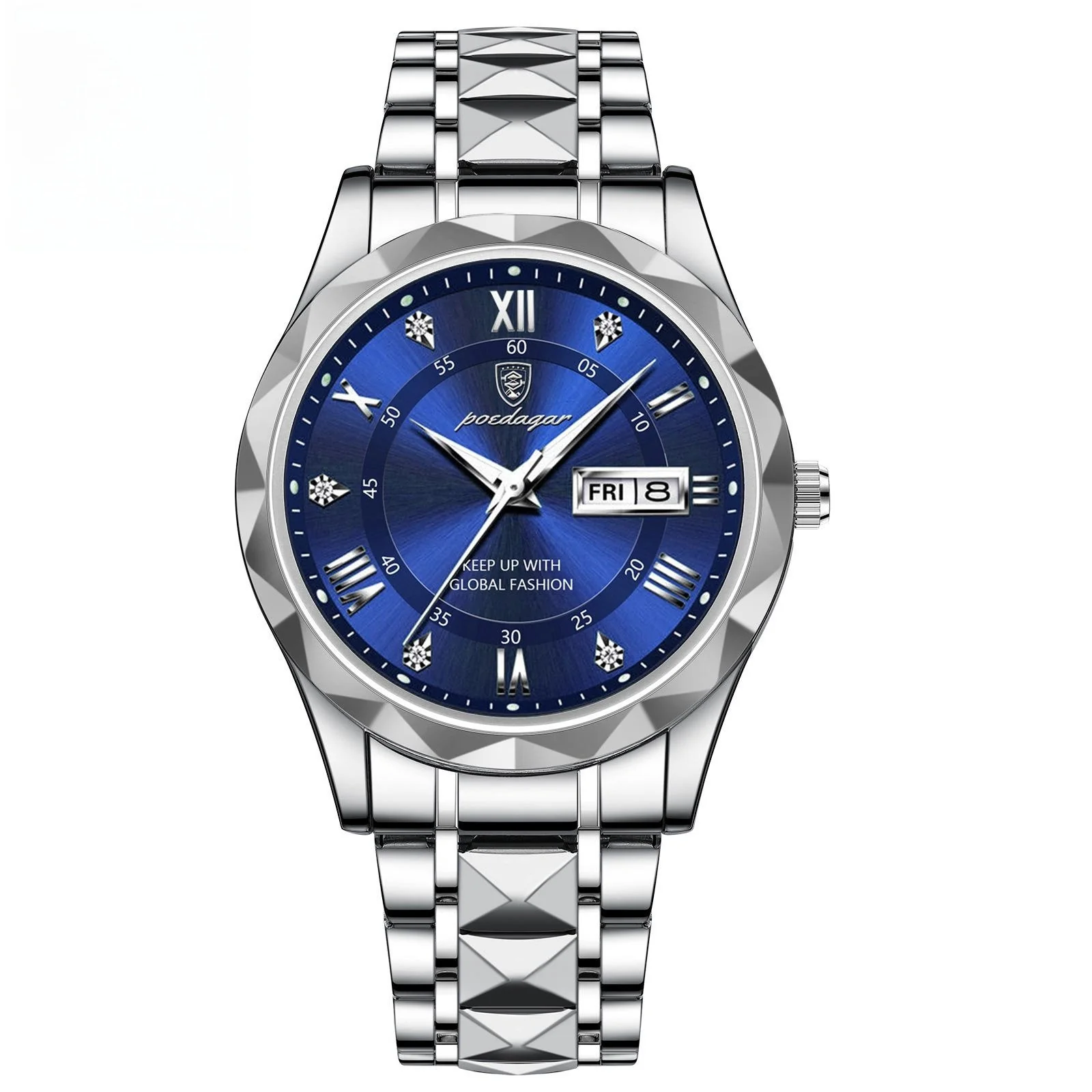POEDAGAR 615 Day & Date Quartz watch For Men - Image 8