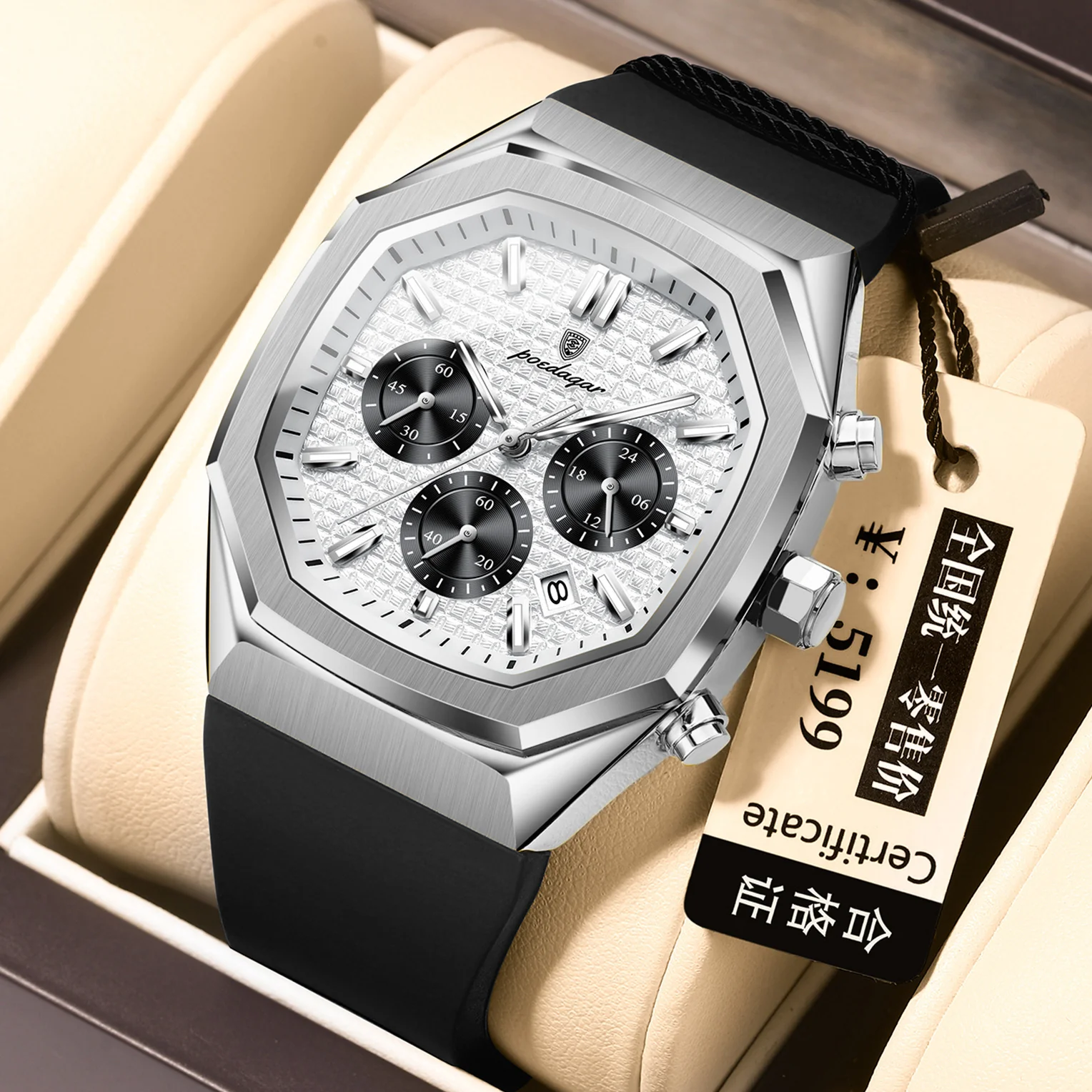 Poedagar 893 Multifunctional Six-pin Calendar Quartz Watch for Men - Image 14
