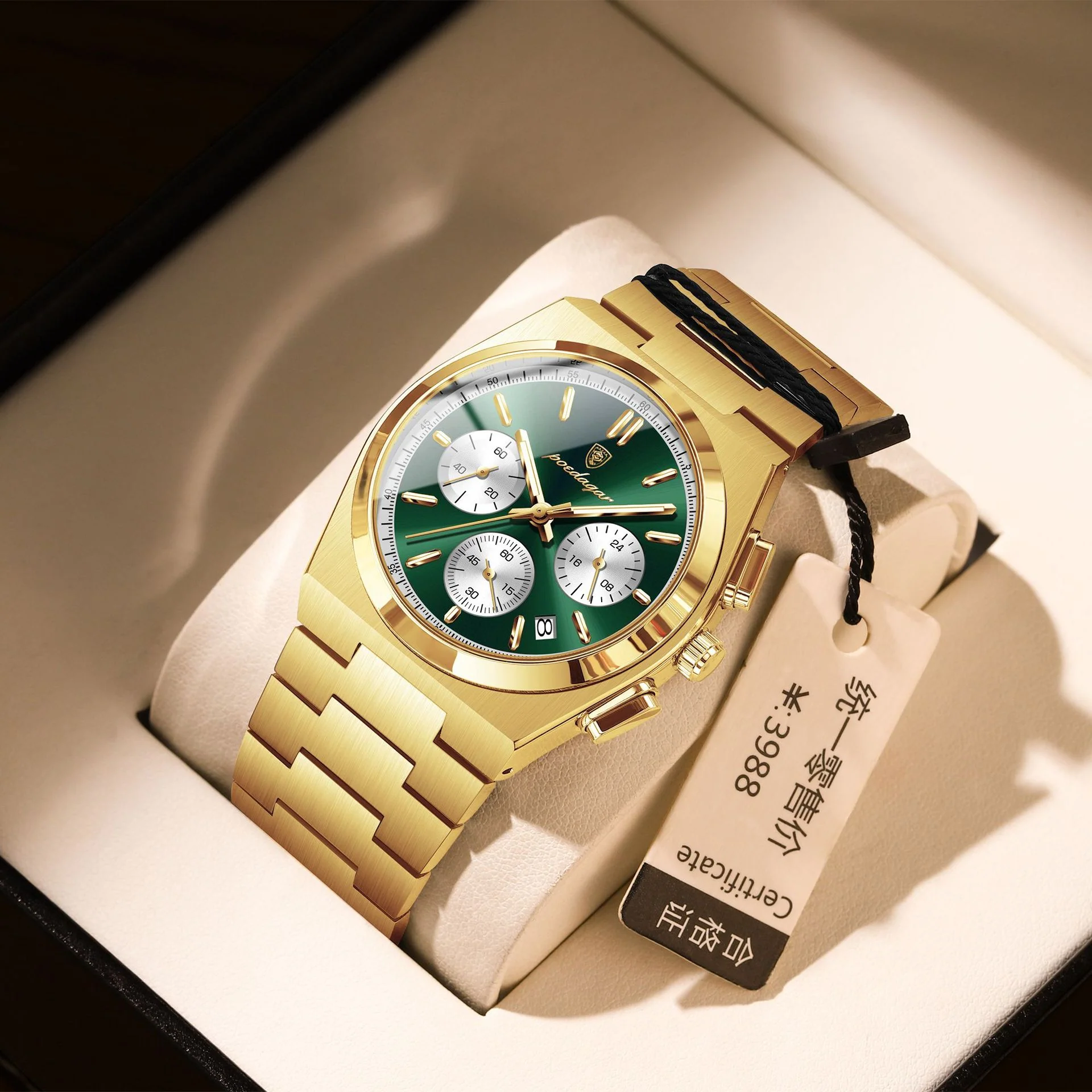 Poedagar 970 Multifunctional Luminous Thin Watch For Men - Image 5