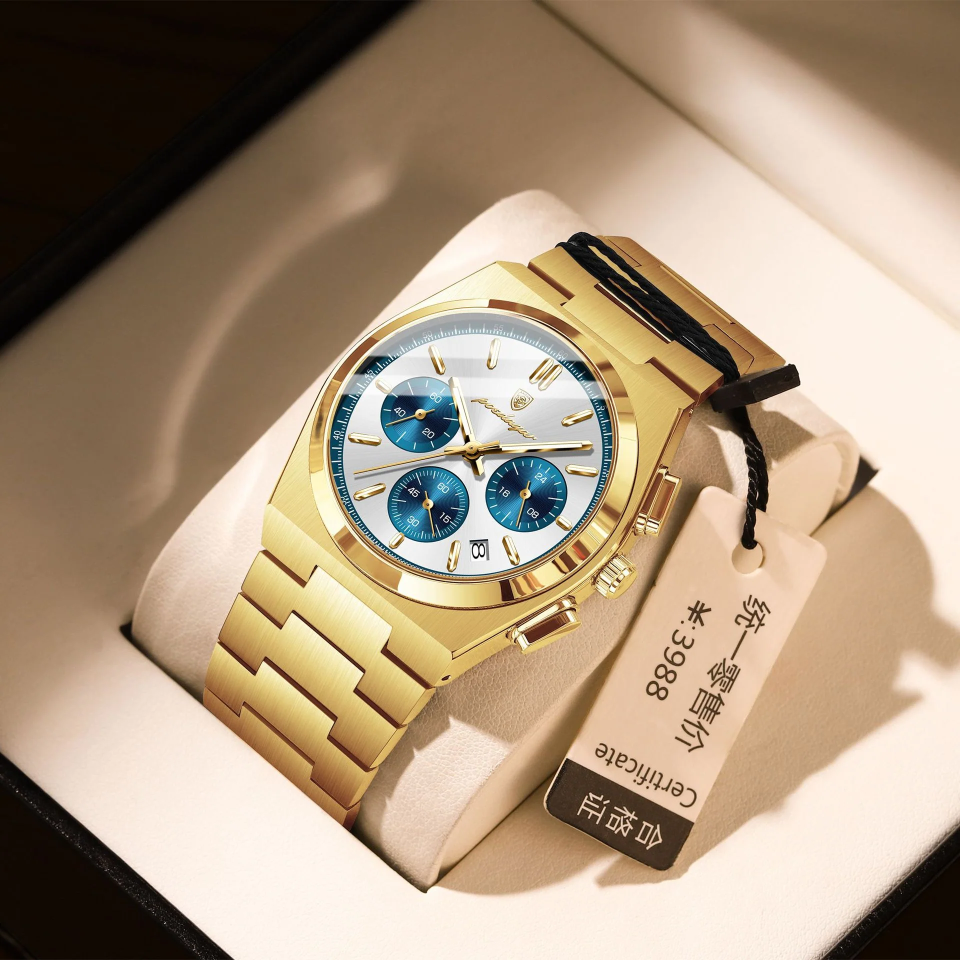 Poedagar 970 Multifunctional Luminous Thin Watch For Men - Image 6