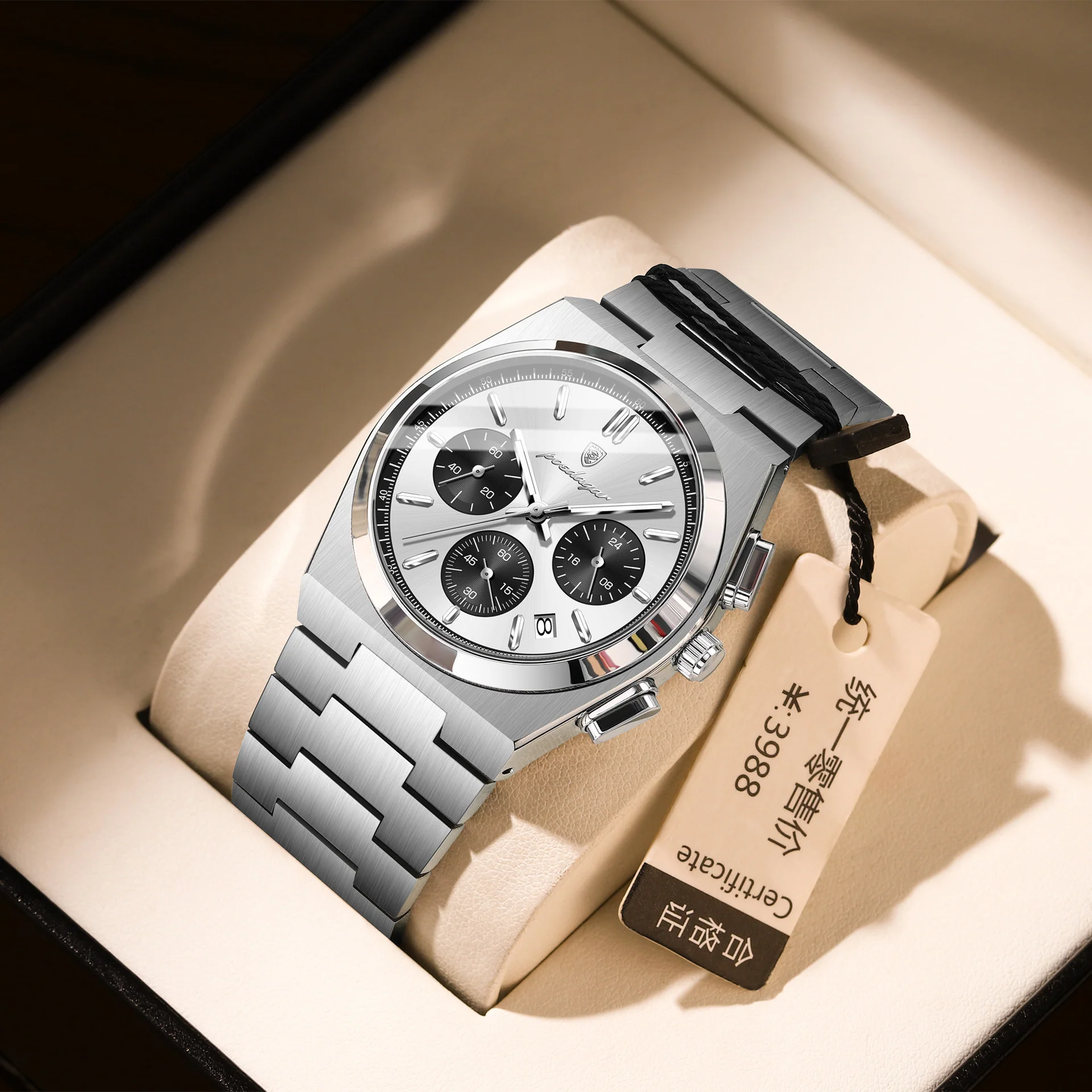 Poedagar 970 Multifunctional Luminous Thin Watch For Men - Image 9