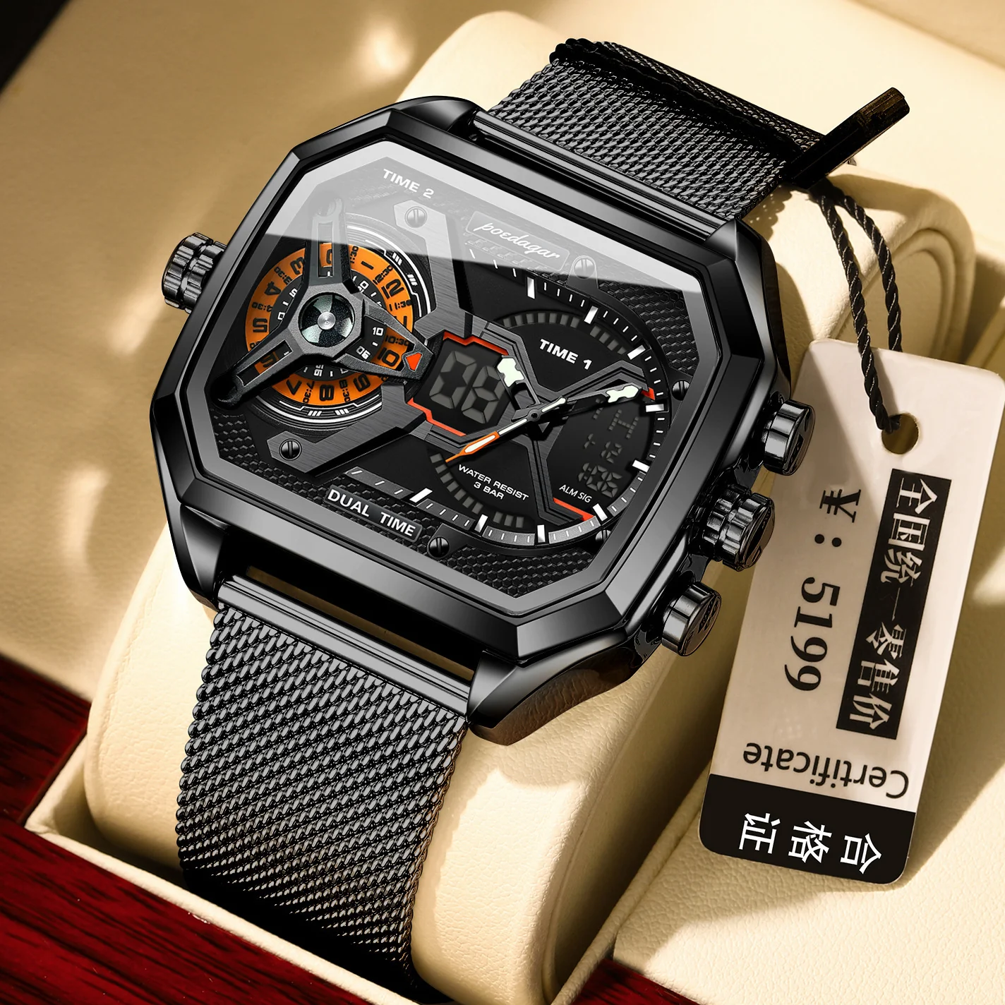 Poedagar EUE106 Multifunctional Waterproof Luminous watch for men - Image 4