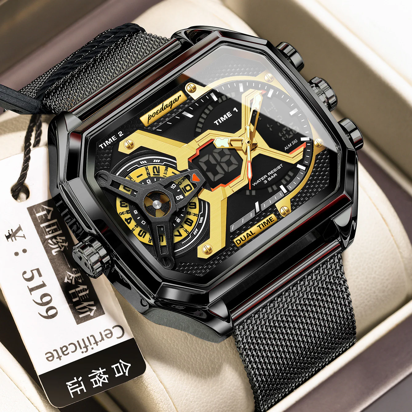 Poedagar EUE106 Multifunctional Waterproof Luminous watch for men - Image 7