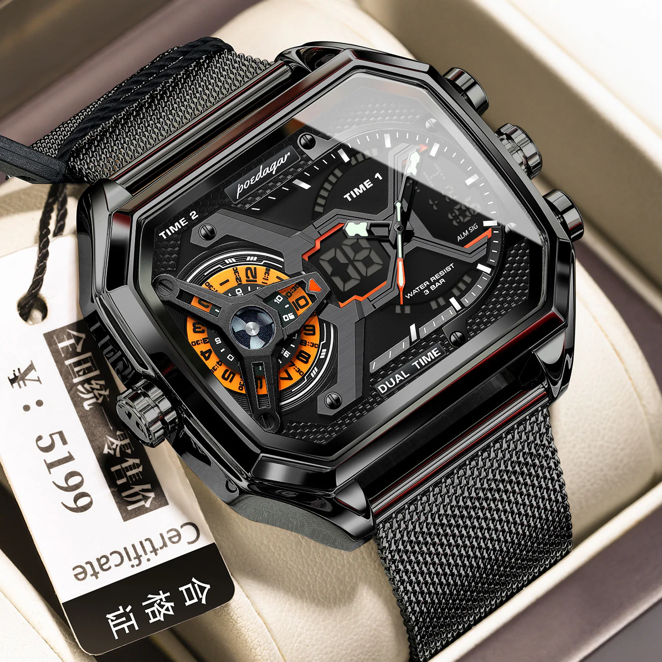 Poedagar EUE106 Multifunctional Waterproof Luminous watch for men - Image 8