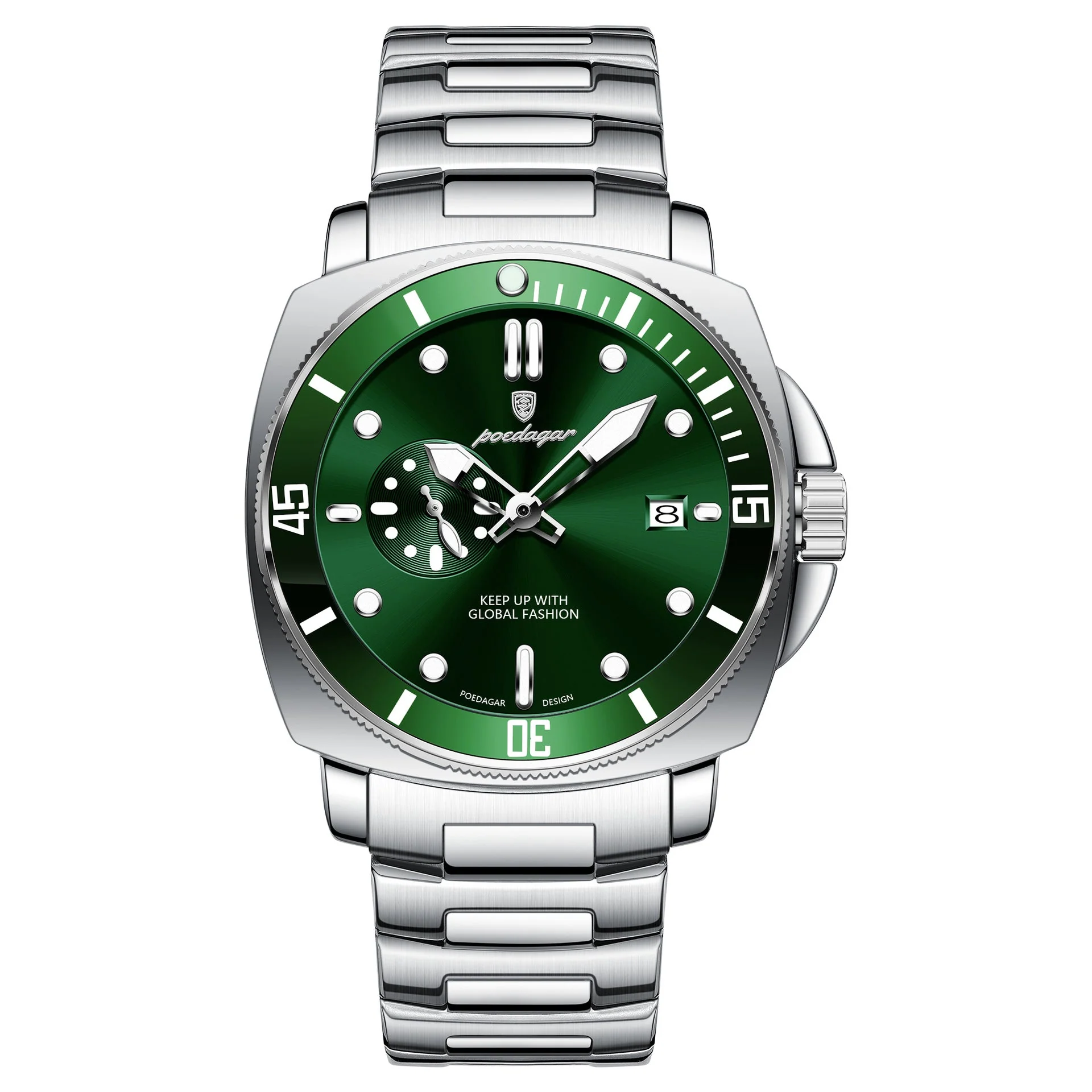 Poedagar EU873 Steel-band Luminous Quartz Watch for Men - Image 4