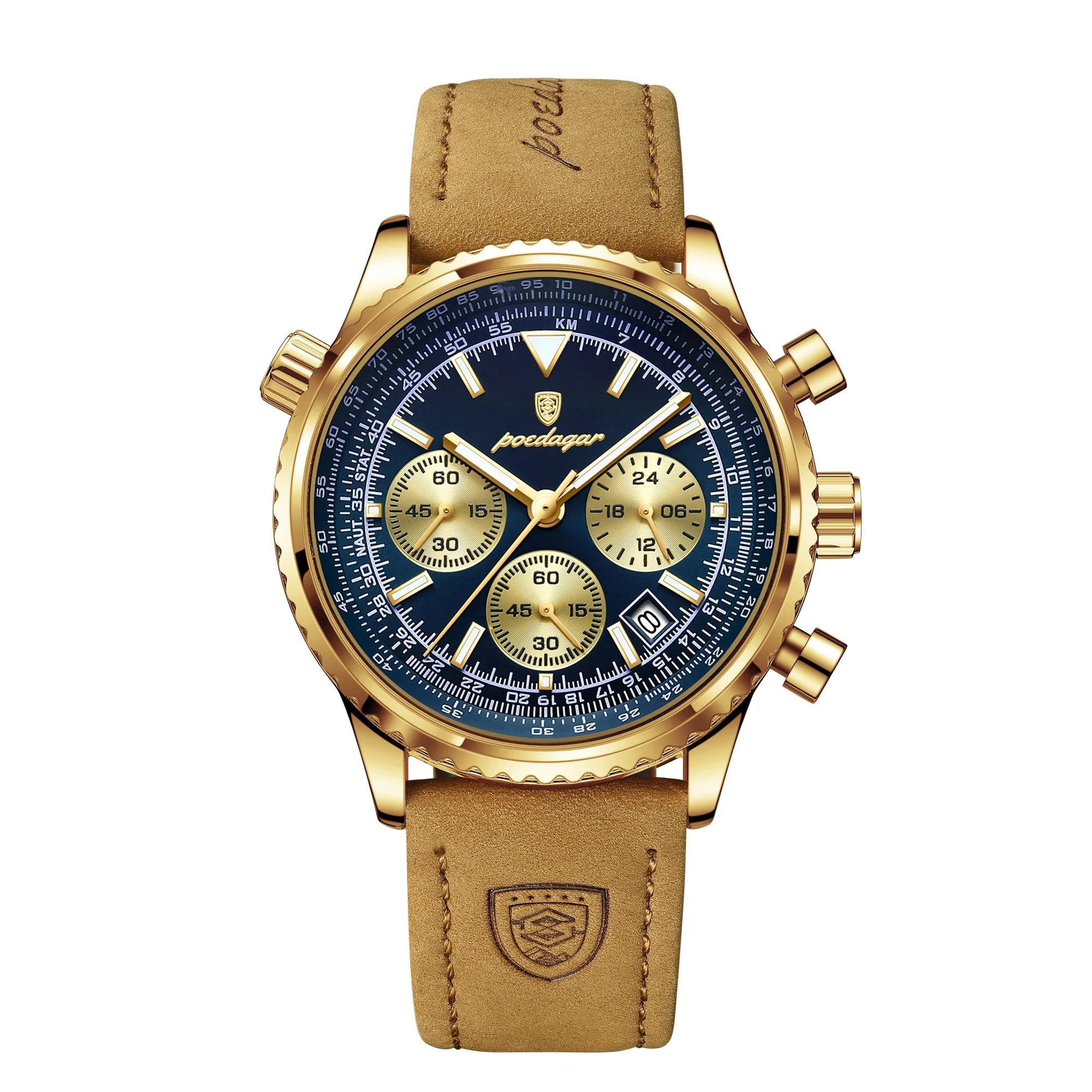 Poedagar Men's Multifunctional Fashionable Waterproof Night Light Watch P960 - Image 2