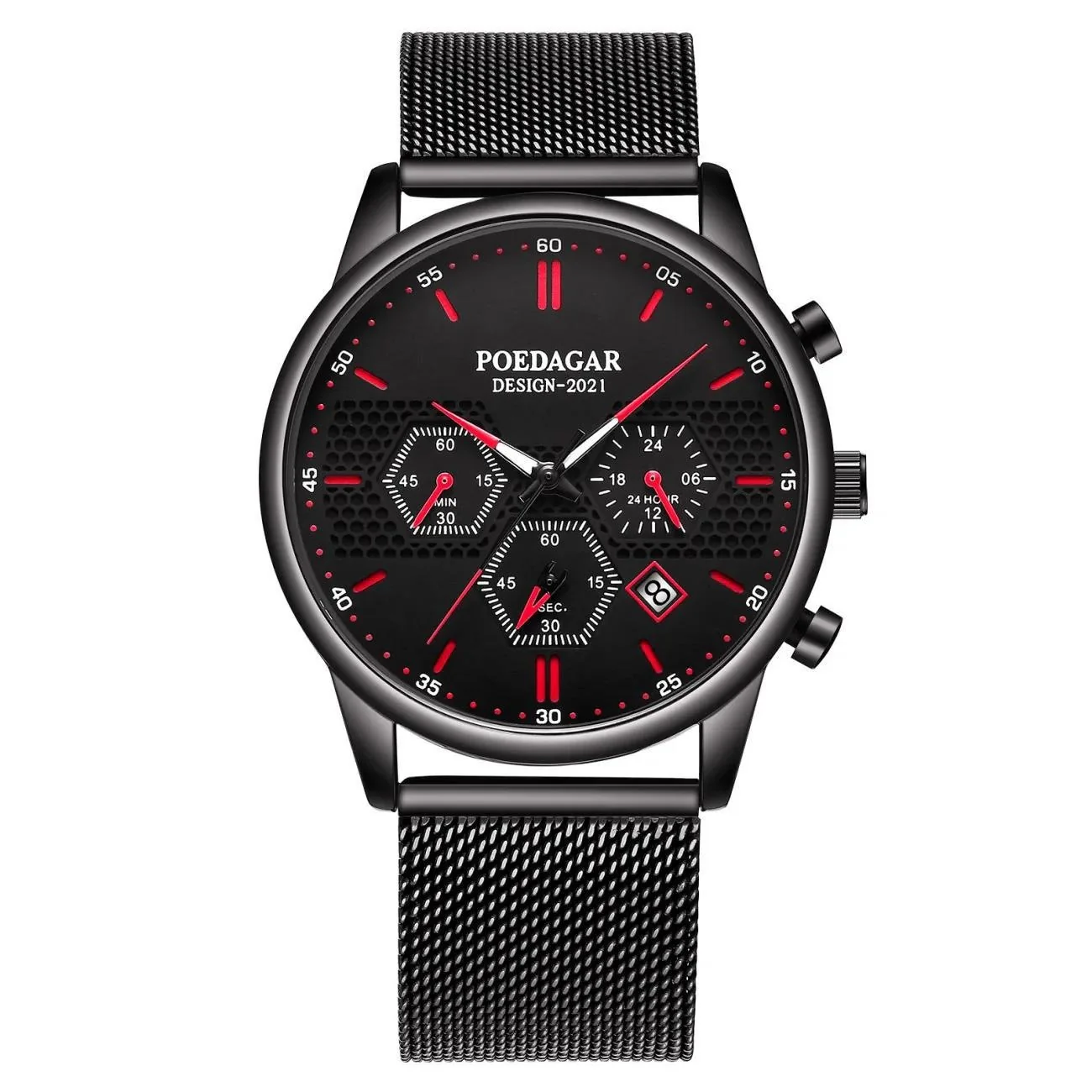Poedagar P365 Waterproof Luminous Multifunctional Sports Quartz Watch for Men - Image 6