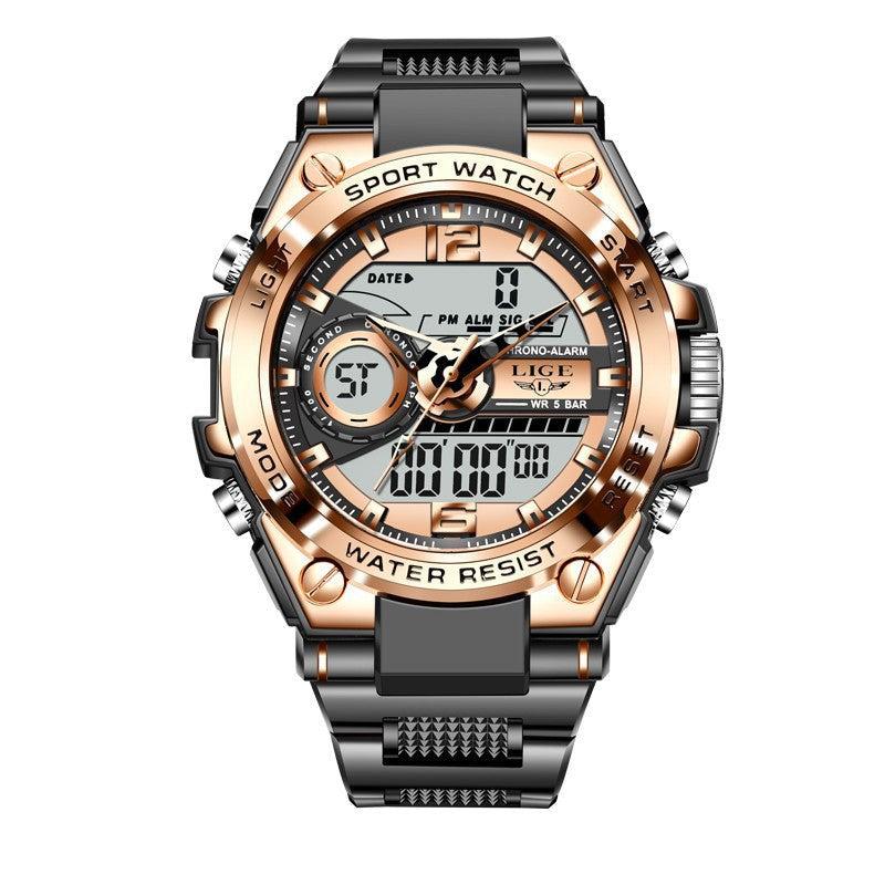 Lige 8922 Analog Digital Quartz Watch Waterproof Watch For Men - Image 3