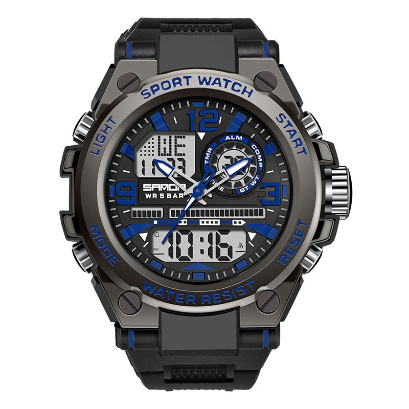 Sanda Trendy analog Digital Waterproof Watch For Men 739 - Image 3