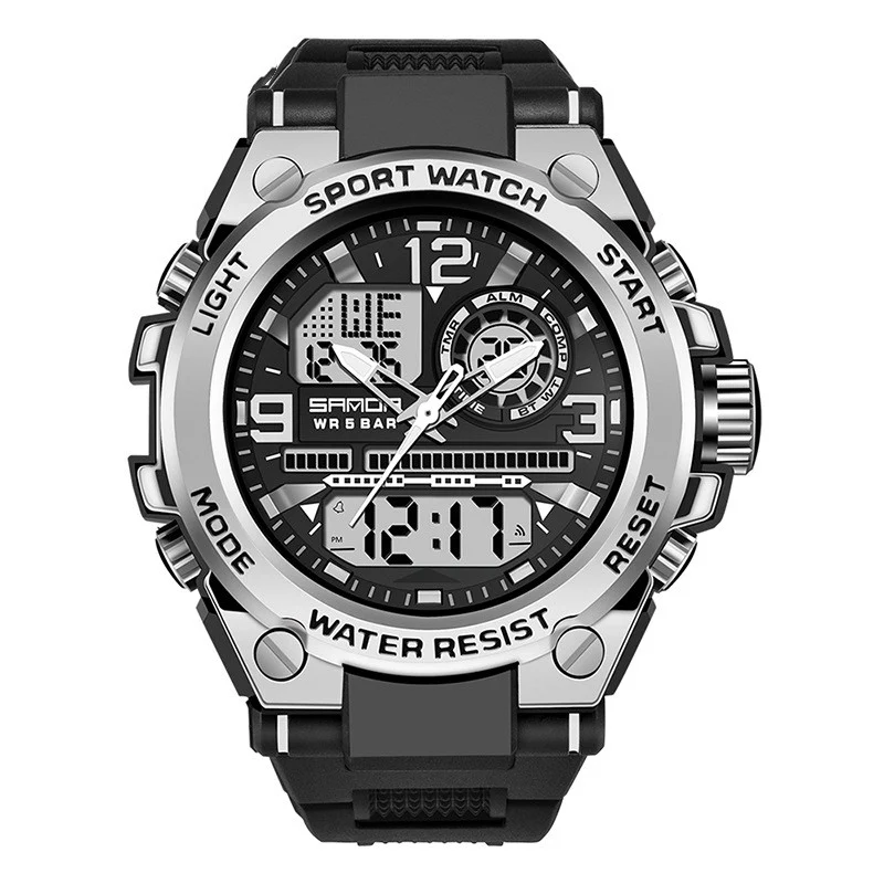 Sanda Trendy analog Digital Waterproof Watch For Men 739 - Image 5