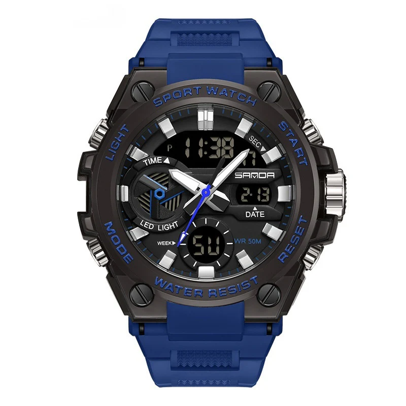 Sanda 3313 Multifunctional Outdoor Luminous Waterproof Watch For Men - Image 12