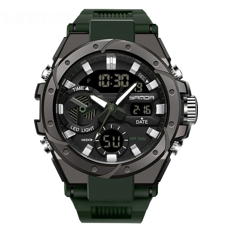 Sanda 3313 Multifunctional Outdoor Luminous Waterproof Watch For Men - Image 15