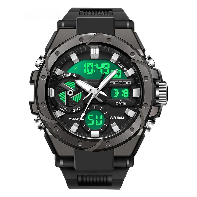 Sanda 3313 Multifunctional Outdoor Luminous Waterproof Watch For Men - Image 18