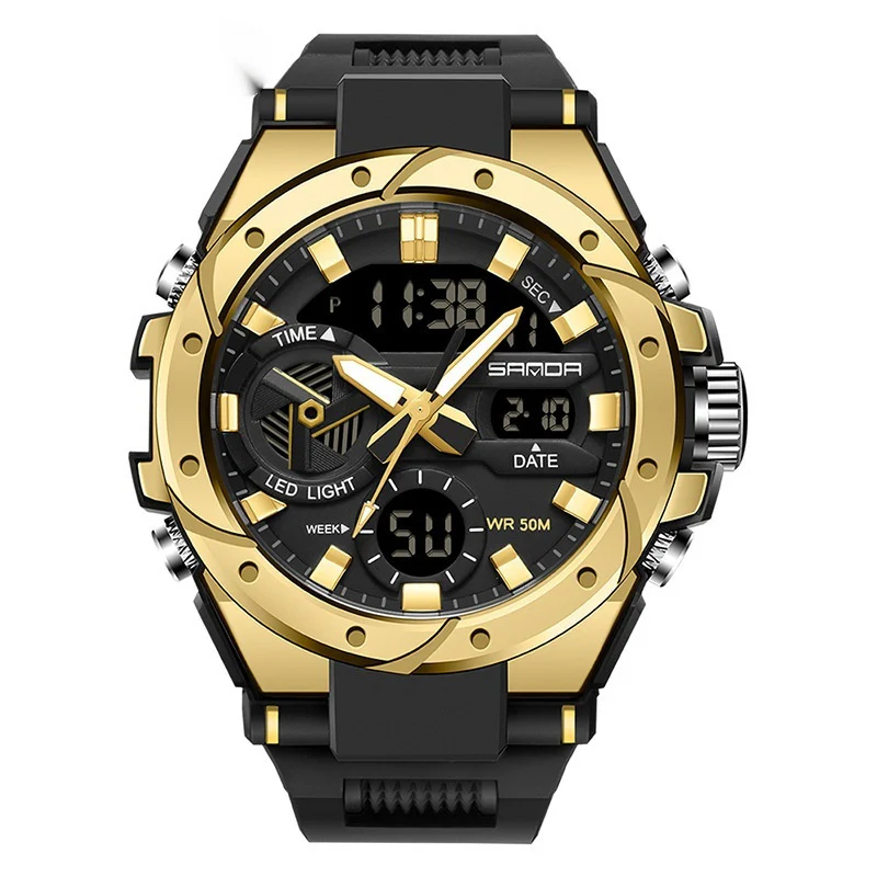 Sanda 3313 Multifunctional Outdoor Luminous Waterproof Watch For Men - Image 2