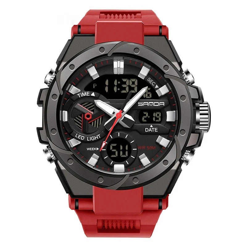 Sanda 3313 Multifunctional Outdoor Luminous Waterproof Watch For Men - Image 20