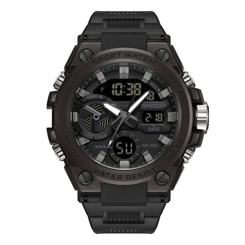 Sanda 3313 Multifunctional Outdoor Luminous Waterproof Watch For Men - Image 4