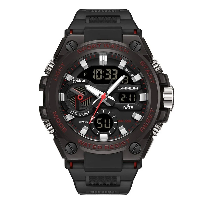 Sanda 3313 Multifunctional Outdoor Luminous Waterproof Watch For Men - Image 7