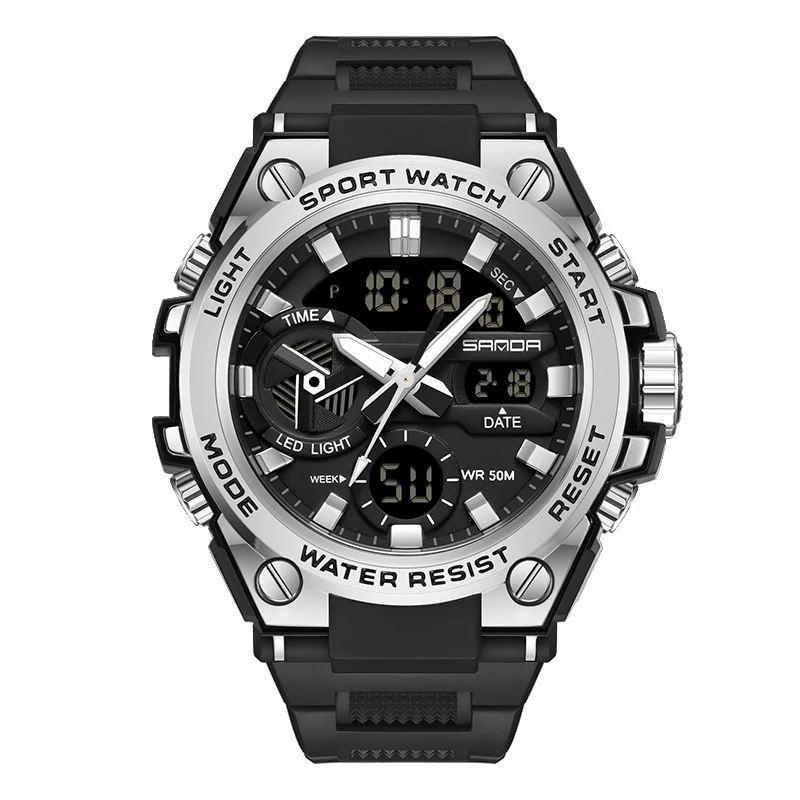 Sanda 3313 Multifunctional Outdoor Luminous Waterproof Watch For Men - Image 8