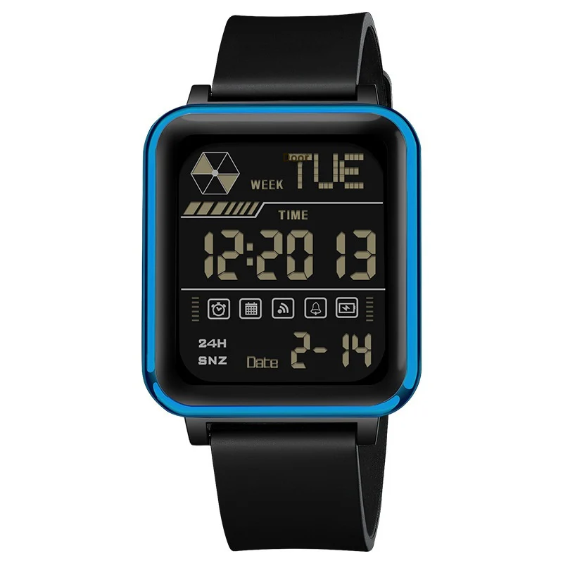 Sanda 6159 Square Stopwatch Multifunctional Waterproof Digital Sports Watch for Men - Image 3