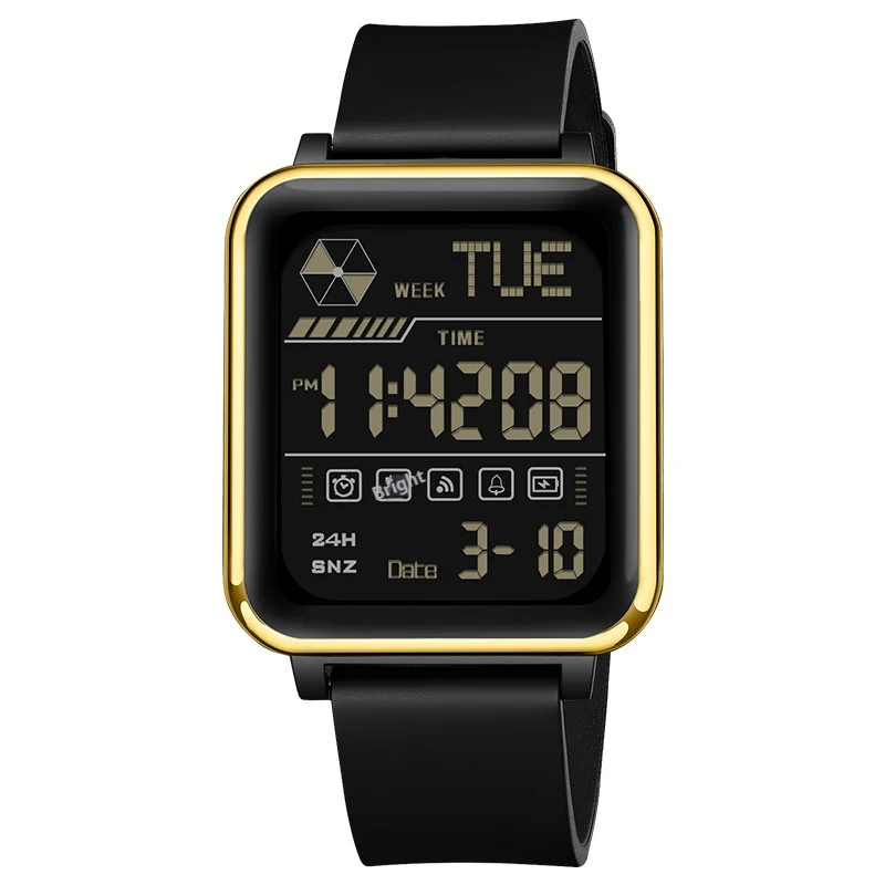 Sanda 6159 Square Stopwatch Multifunctional Waterproof Digital Sports Watch for Men - Image 6