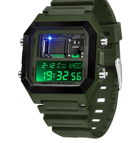 Sanda 6216 Square Waterproof Sports Digital watch for Men Students - Image 4