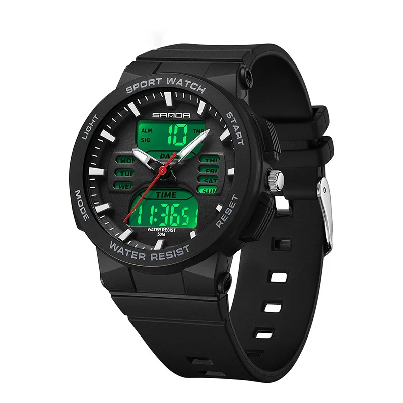 SANDA Analog Digital multi functional sport watch for students 6185 - Image 3