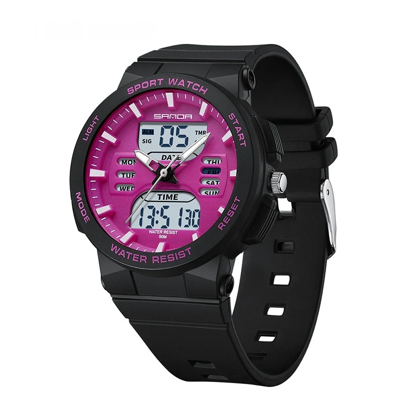 SANDA Analog Digital multi functional sport watch for students 6185 - Image 6