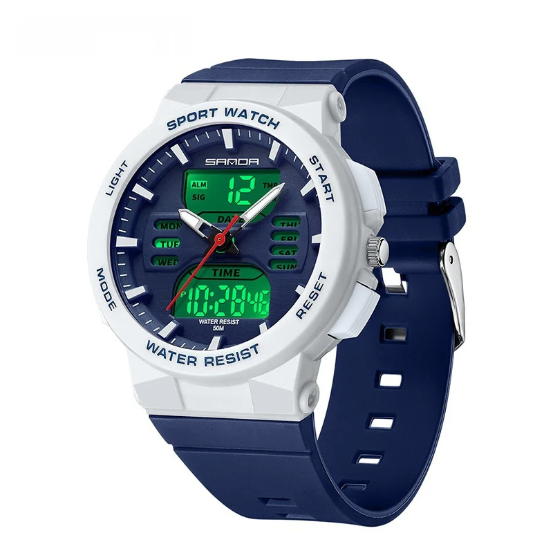 SANDA Analog Digital multi functional sport watch for students 6185 - Image 7
