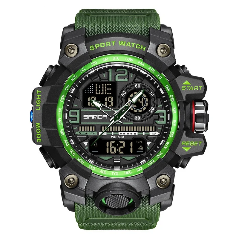 Sanda Trend Multi-functional Sports Luminous Outdoor Student Watch For Men 3133 - Image 6