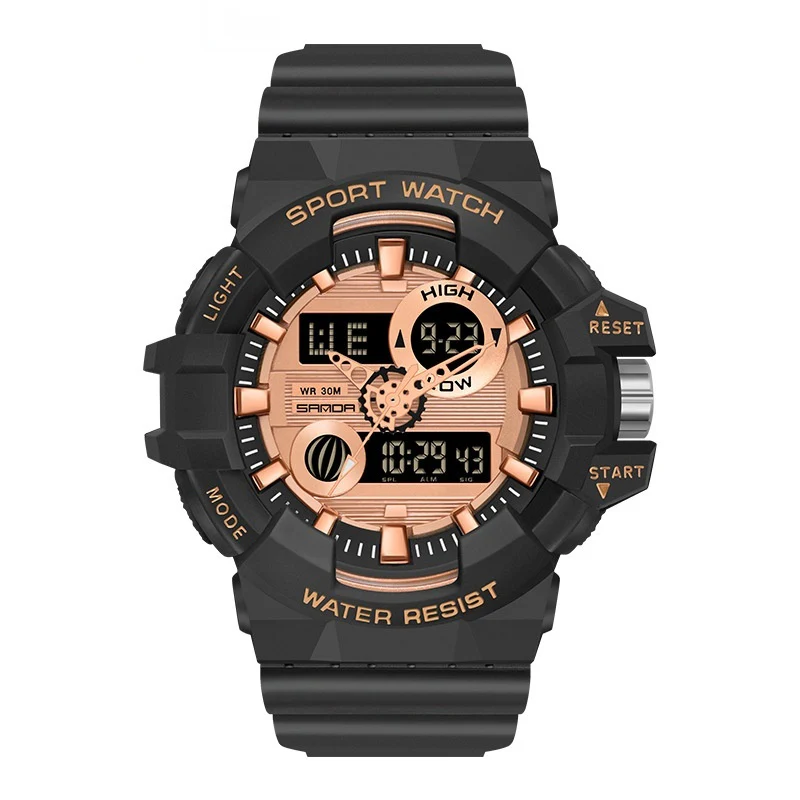 Sanda Trendy Sports Watch Waterproof Large Dial Luminous Unisex watch - Image 16