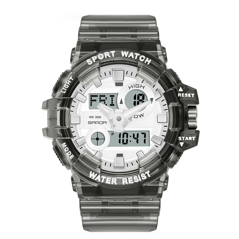 Sanda Trendy Sports Watch Waterproof Large Dial Luminous Unisex watch - Image 7