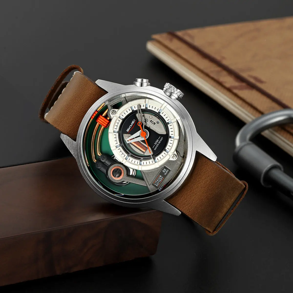 Skmei 2333 Creative Leather Belt Quartz watch for Men